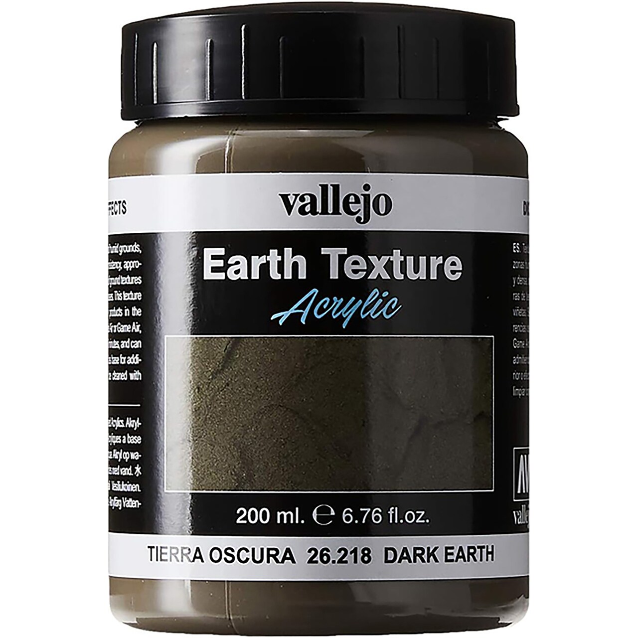 Vallejo Dark Earth Gel, 200ml, Dark Earth, 6.76 Fl Oz (Pack of 1)